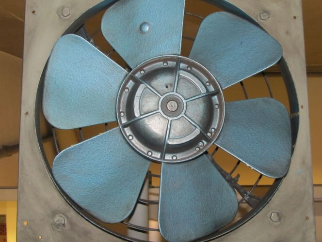 Gereinigtes Ventilatorrad einer Lüftungsstation nach Wartung durch RWS