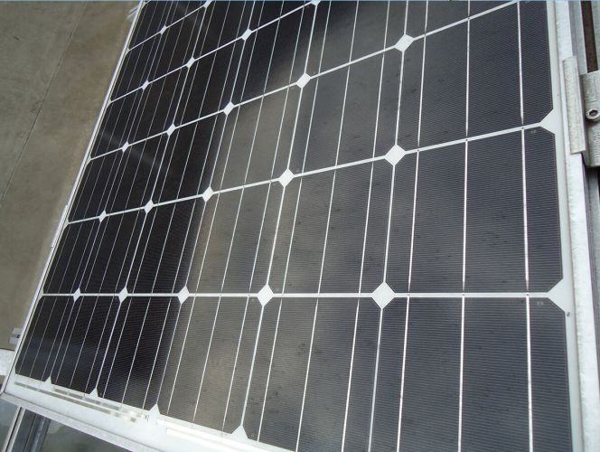 Photovoltaik Anlage zur natürliche Energiegewinnung - nahaufnahme