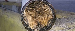 Verstopfung eines Rohres